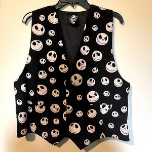 Disney nightmare before Christmas Jack Skellington vest men’s size large